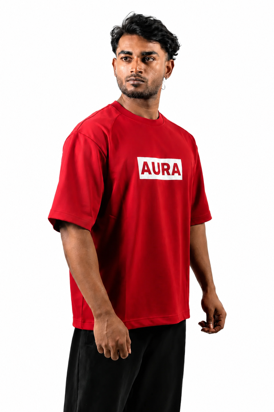 1002 -Aura Essential tee -Crimson Red