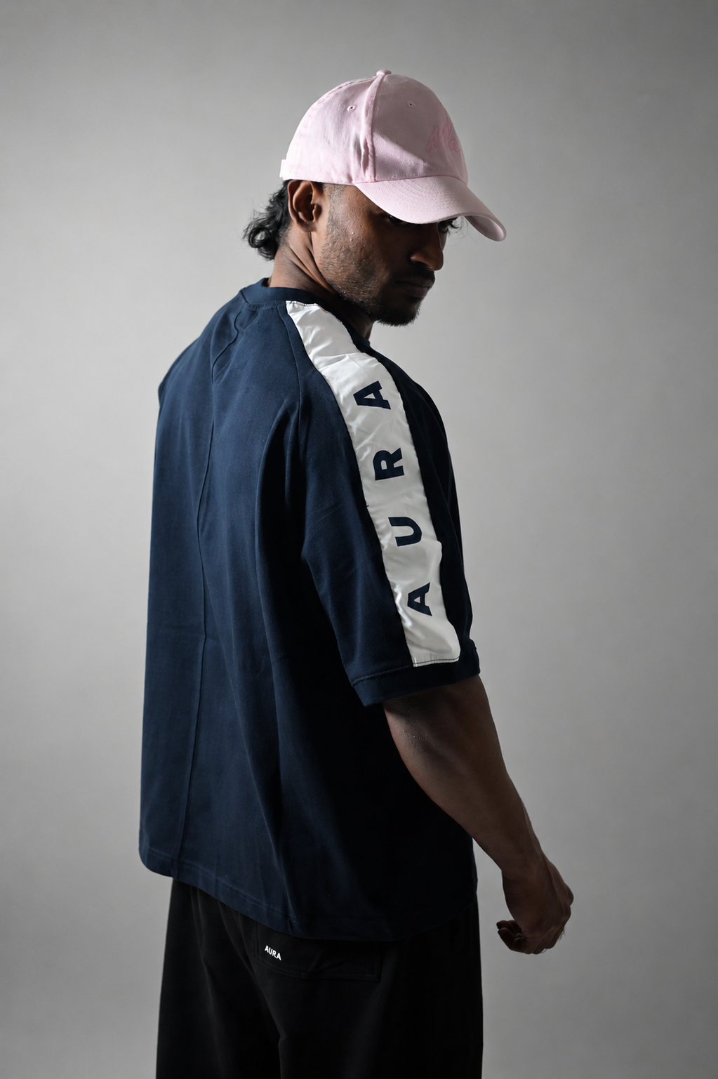 1001 -Aura Boxy Raglan Tee- DEEP NAVY