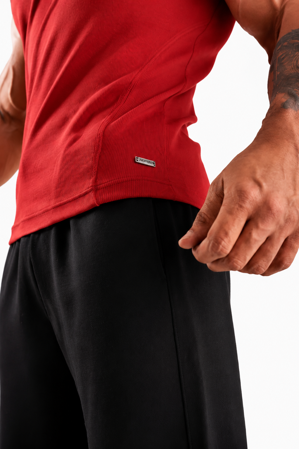 3001 - Aura Body Fit Tank- Crimson Red