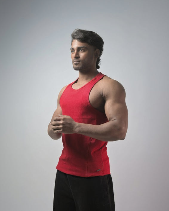 3002 - AURA SLIM TANK - CRIMSON RED