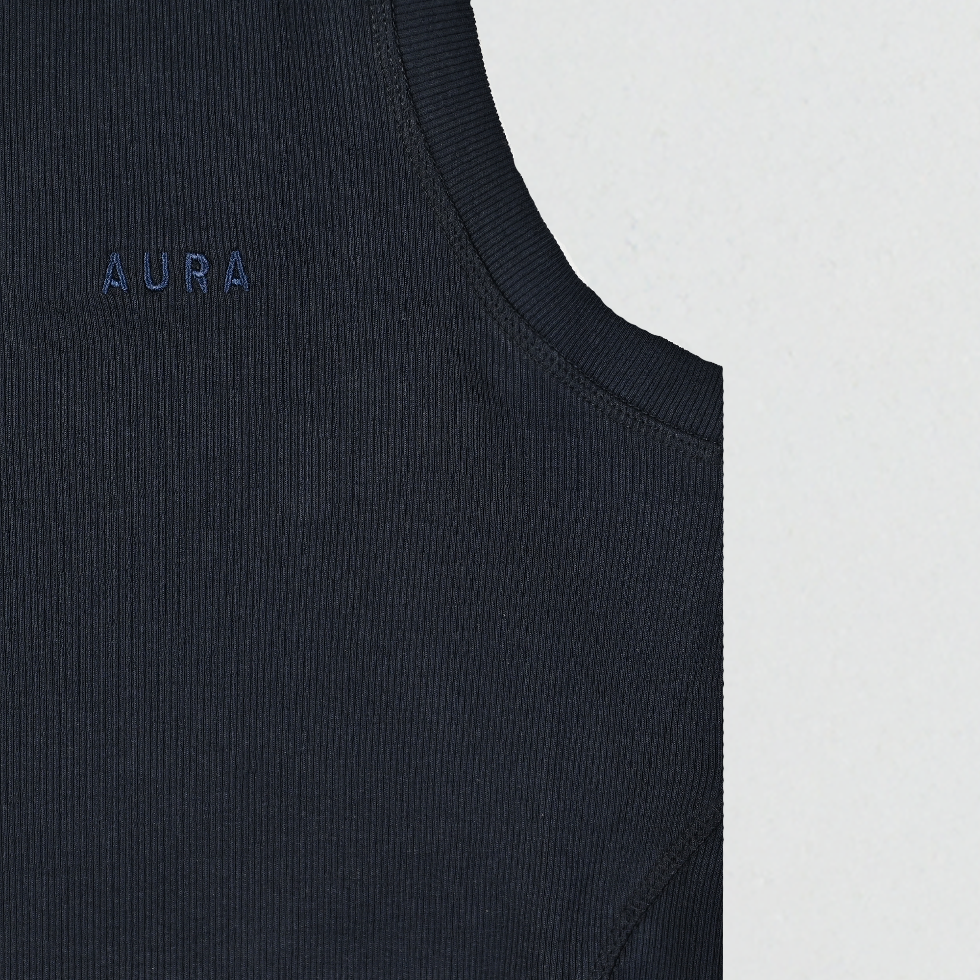 3001 - Aura Body Fit Tank- Deep Navy