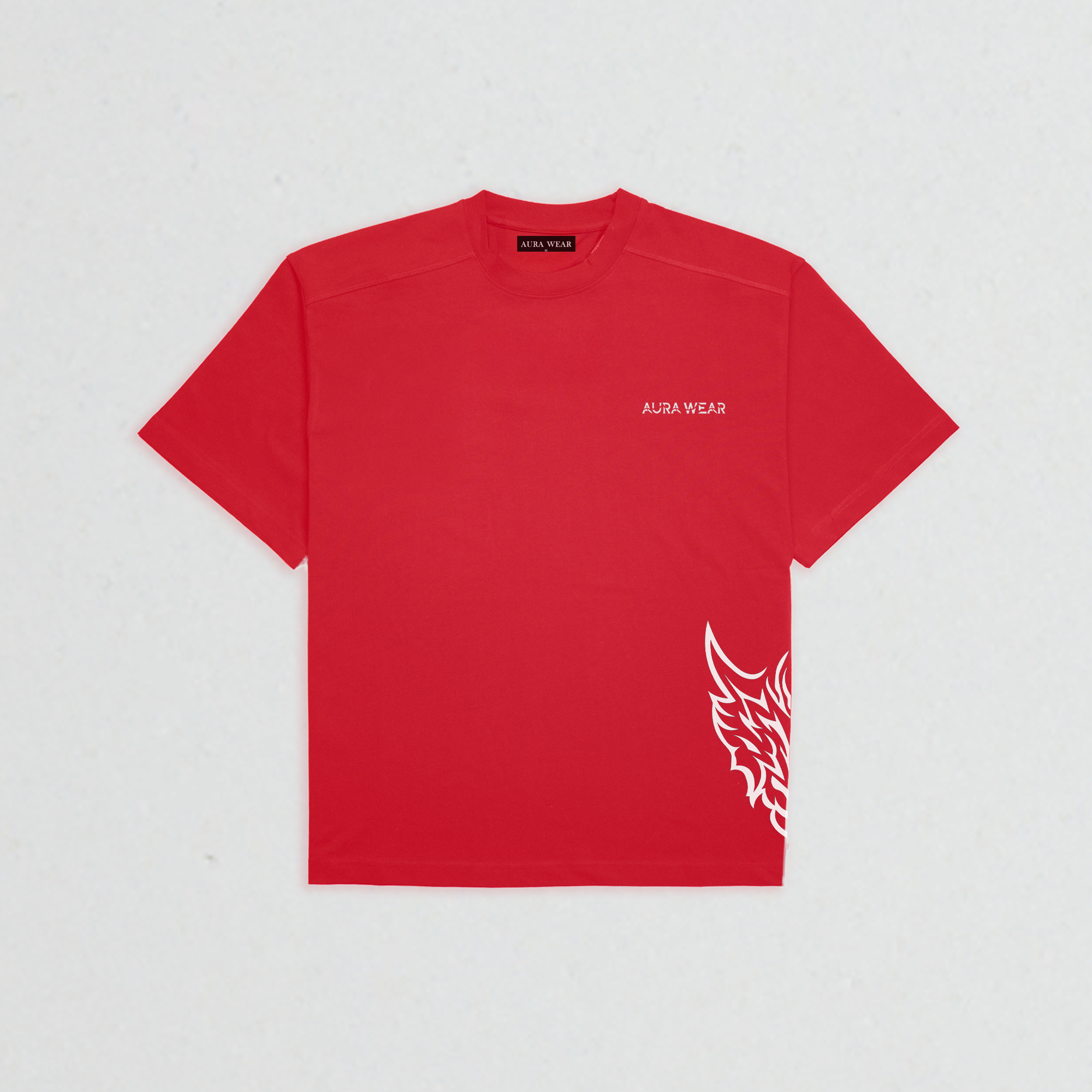 1012 - AURA DRAGON LOGO TEES -2pc PACK (BLACK+RED)