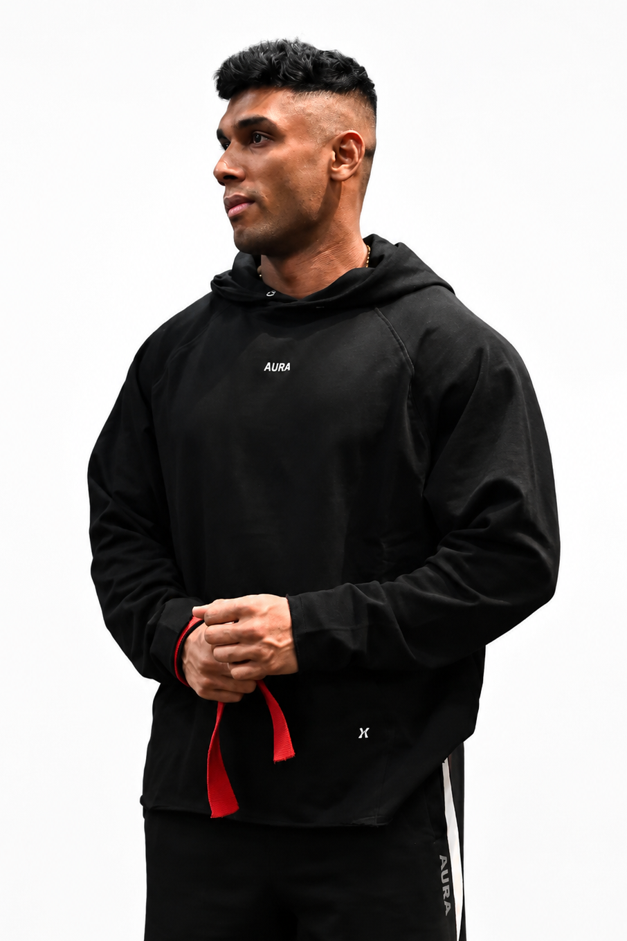 4001 - Raw Edge Hoodie - {Jet Black}