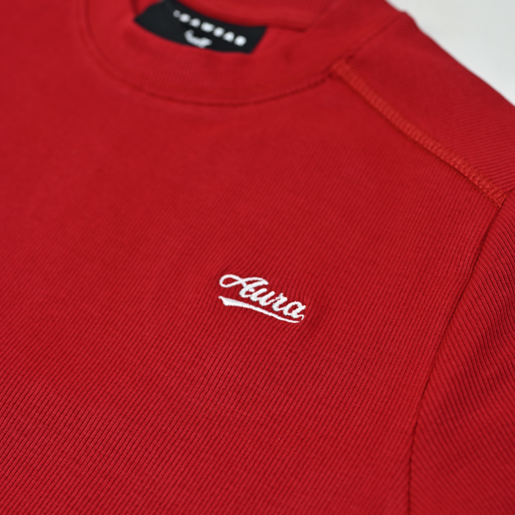 1008 - Aura Fitted Tee- Crimson Red