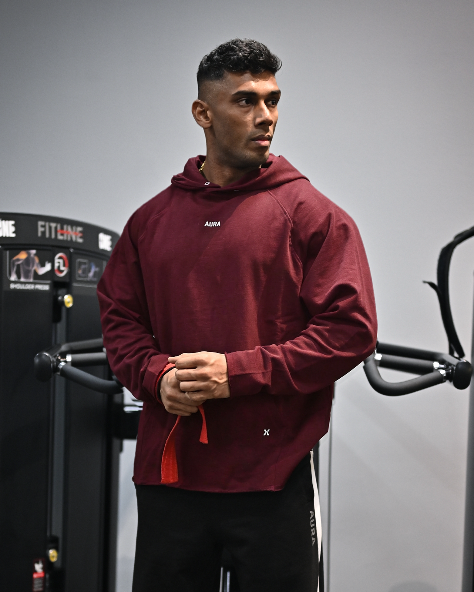4001 - Raw Edge Hoodie - {Muted Wine}