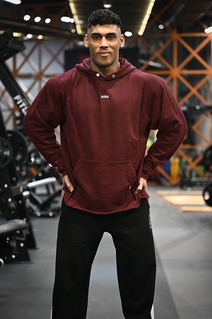 4001 - Raw Edge Hoodie - {Muted Wine}