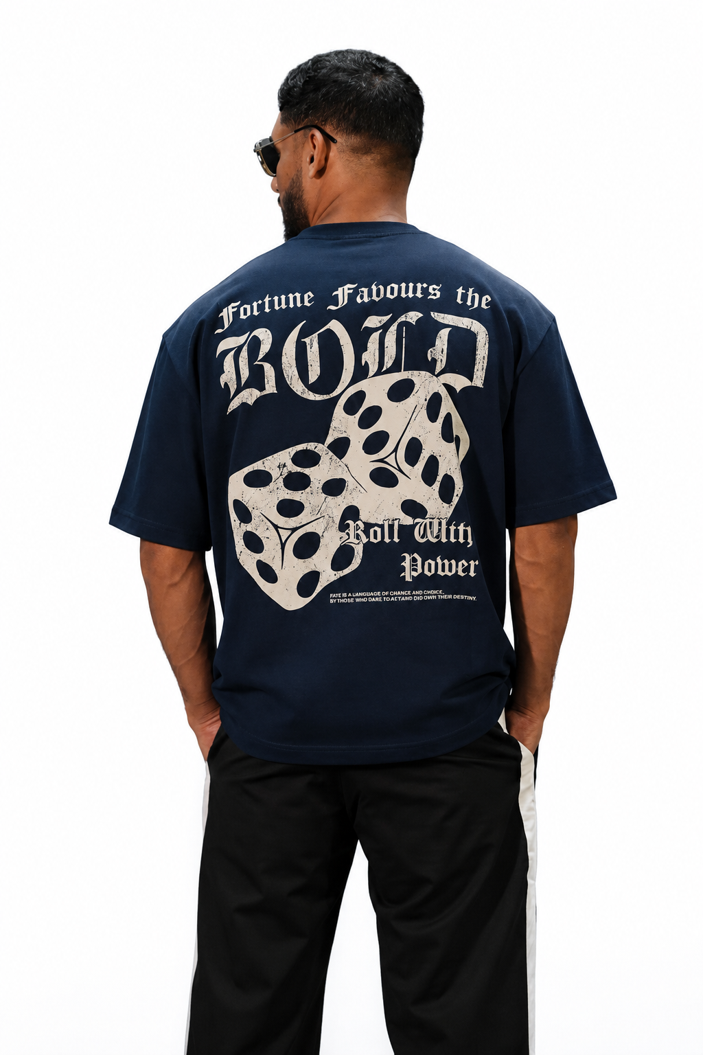 1006 - Fortune Favours The Bold Tee - Deep Navy