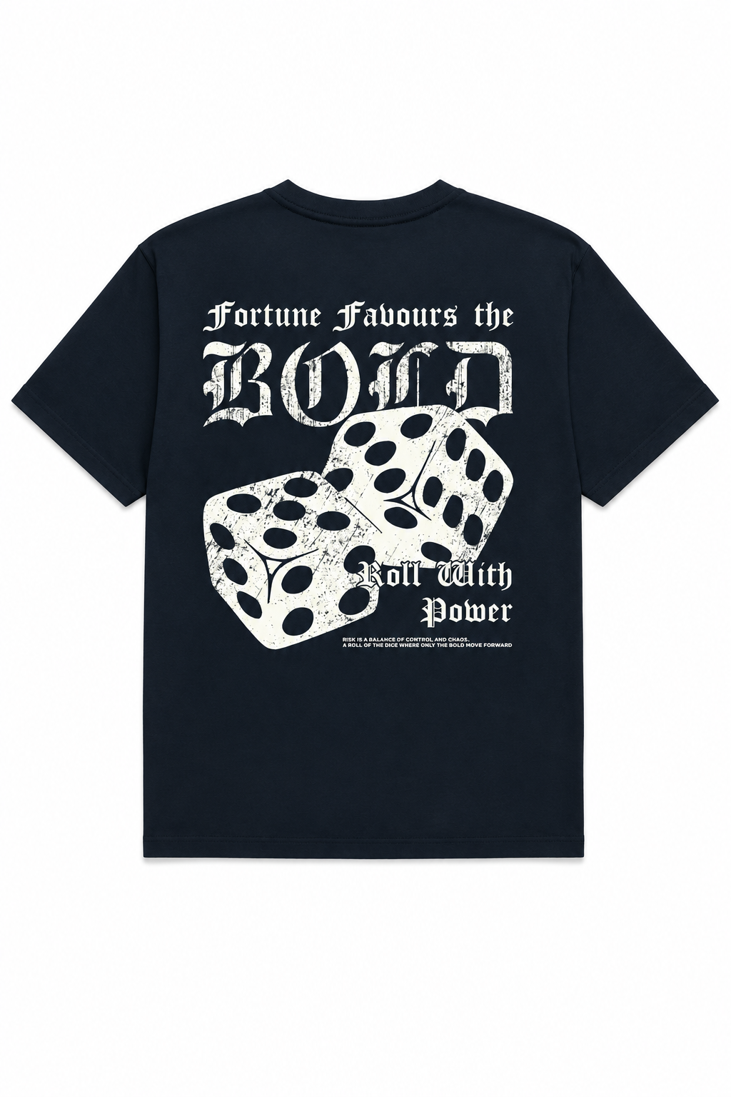 1006 - Fortune Favours The Bold Tee - Deep Navy