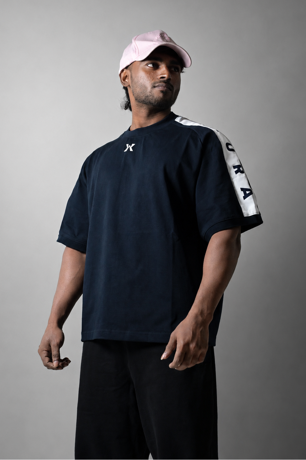 1001 -Aura Boxy Raglan Tee- DEEP NAVY