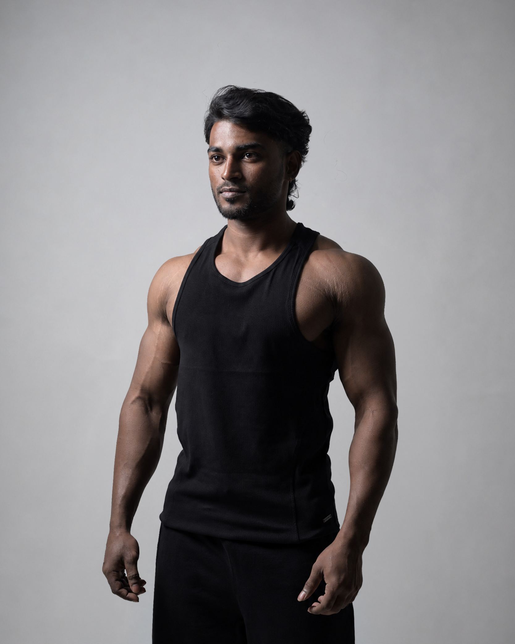 3002 - AURA SLIM TANK - JET BLACK
