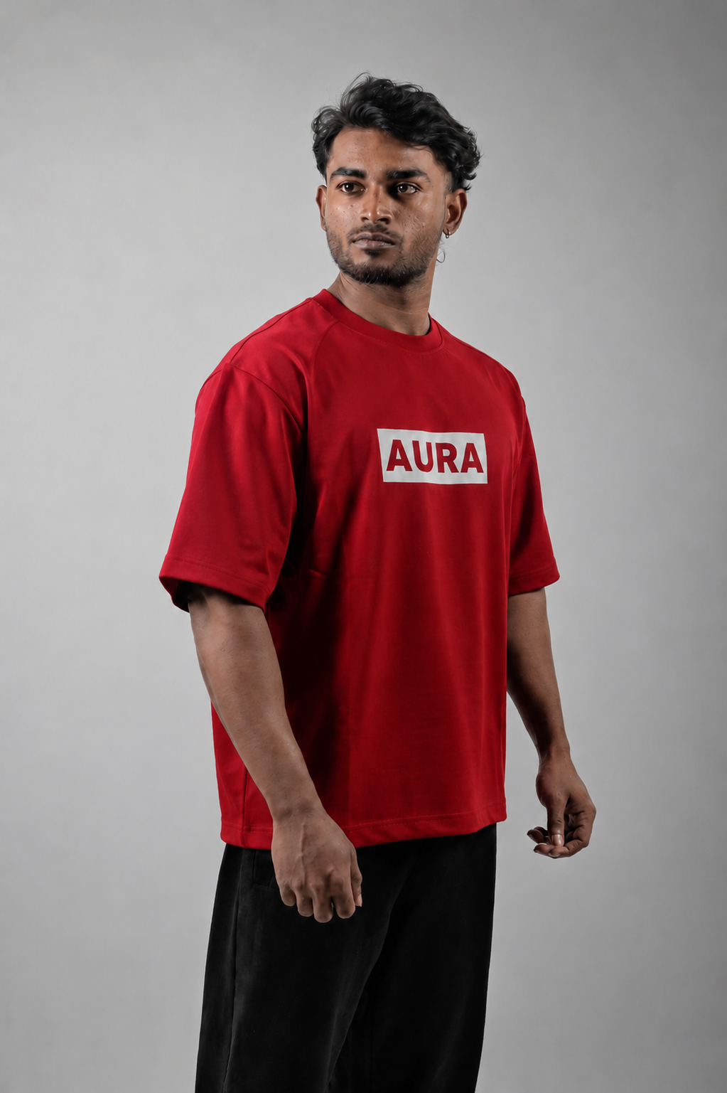 1002 -Aura Essential tee -Crimson Red