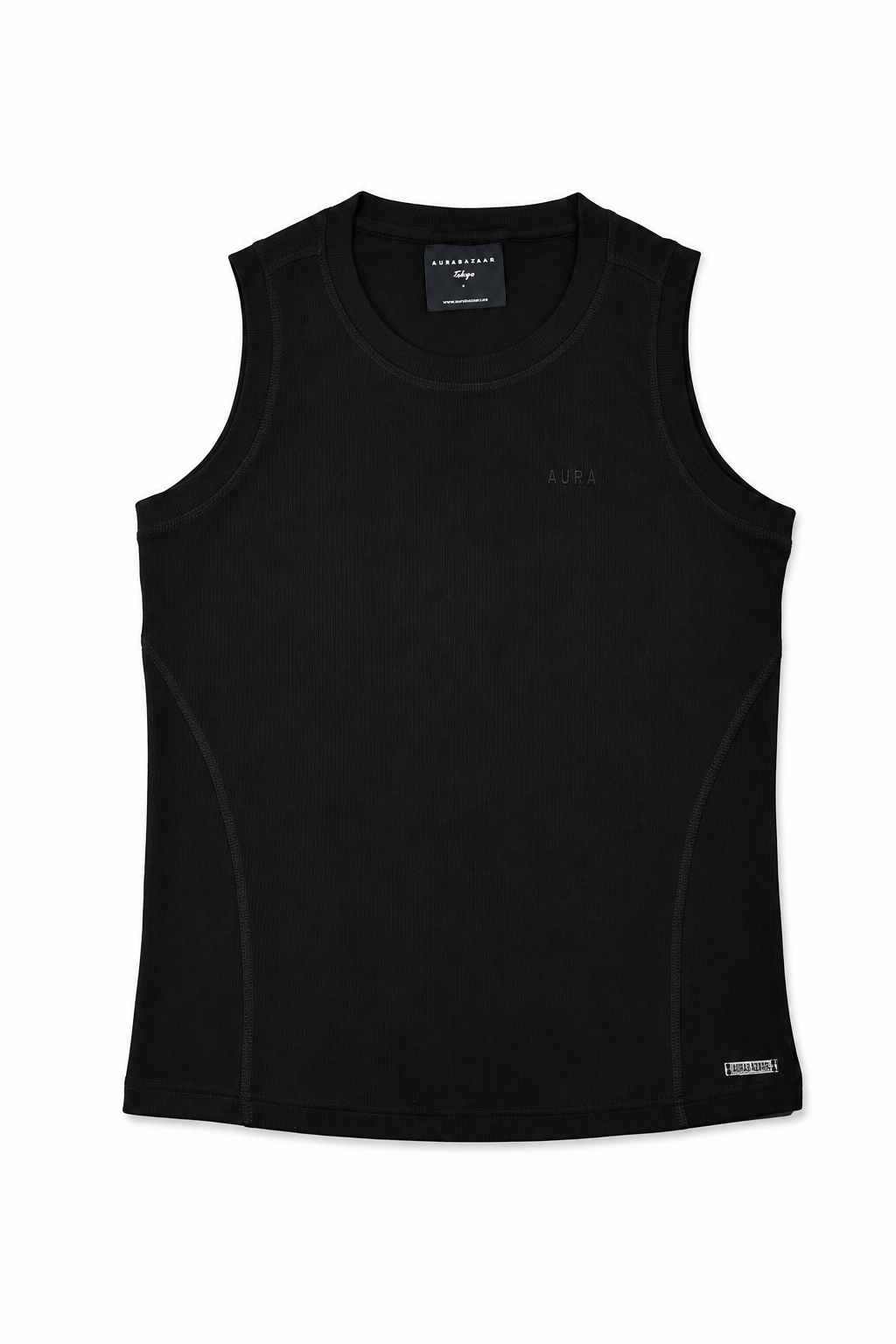 3001 -Aura Body Fit Tank- Jet black