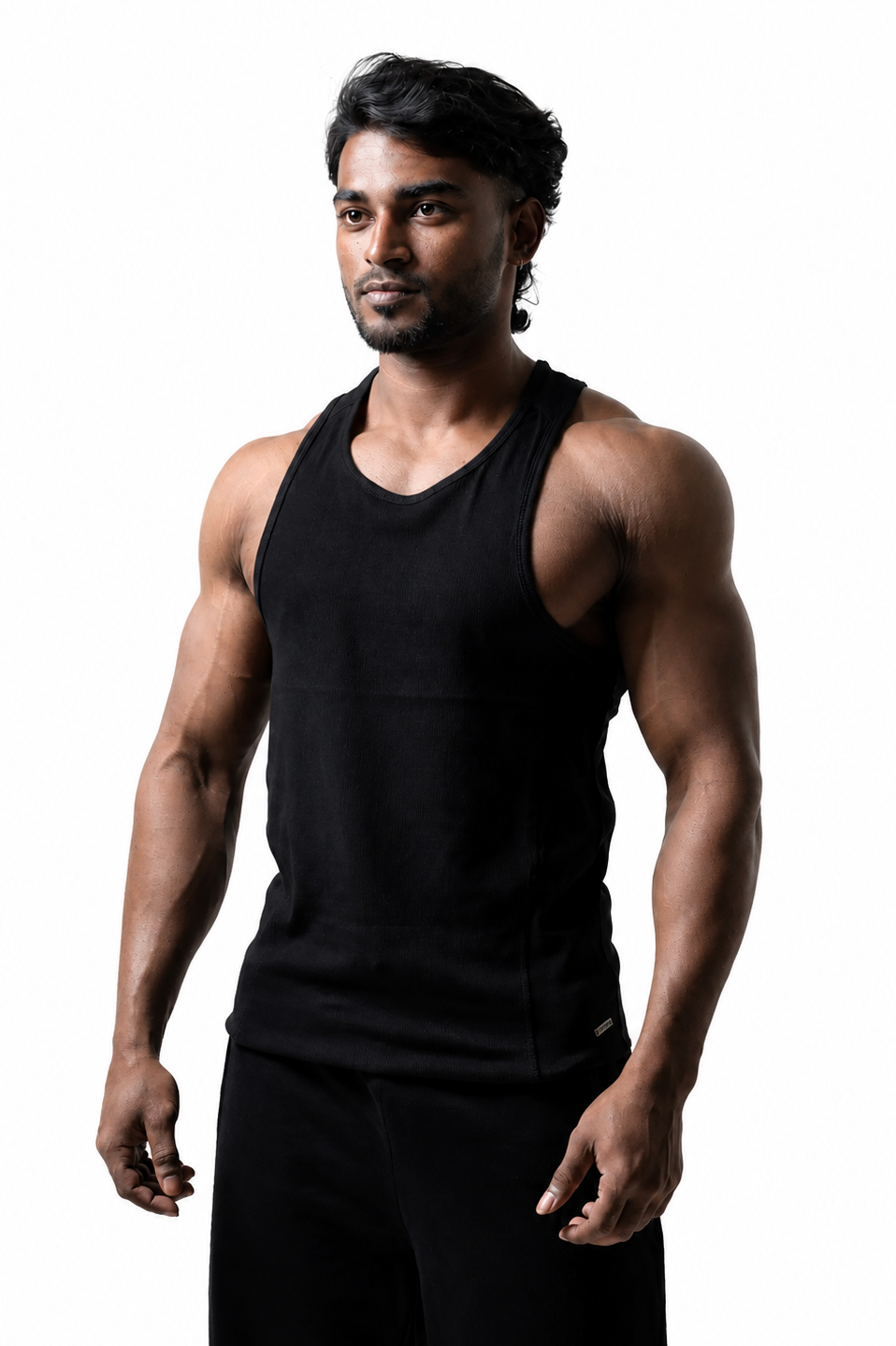 3002 - AURA SLIM TANK - JET BLACK