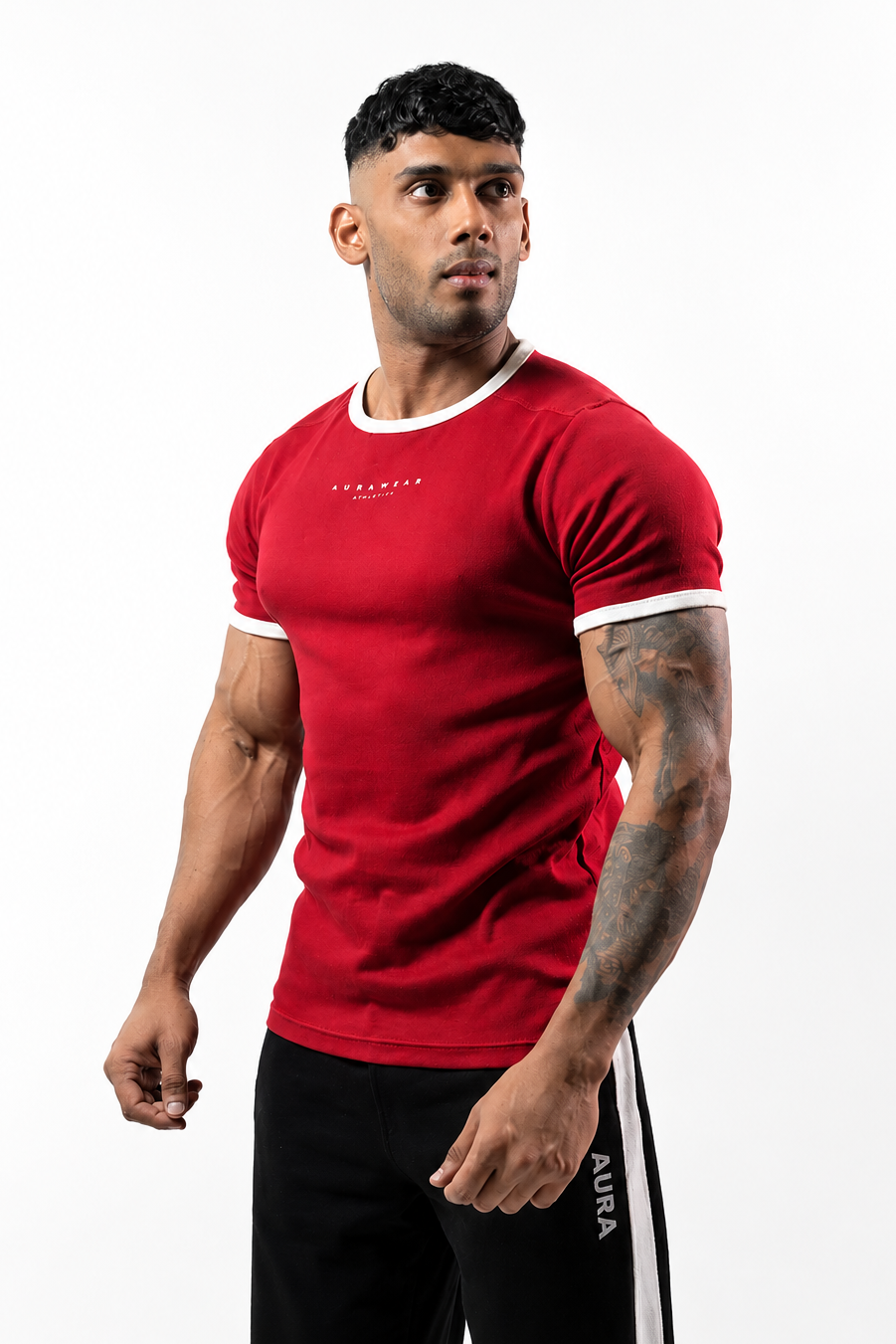 1009 - Aura Athletic Tee - Crimson Red
