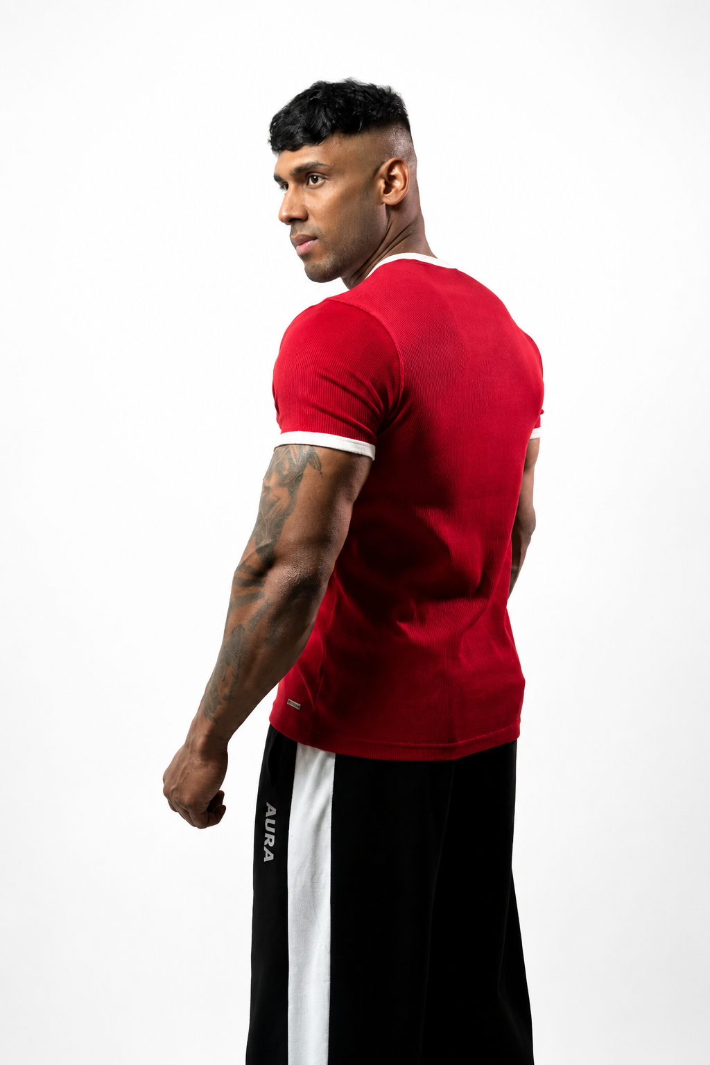 1009 - Aura Athletic Tee - Crimson Red