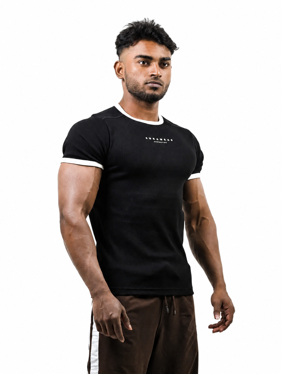 1009 - Aura Athletic Tee - Jet Black