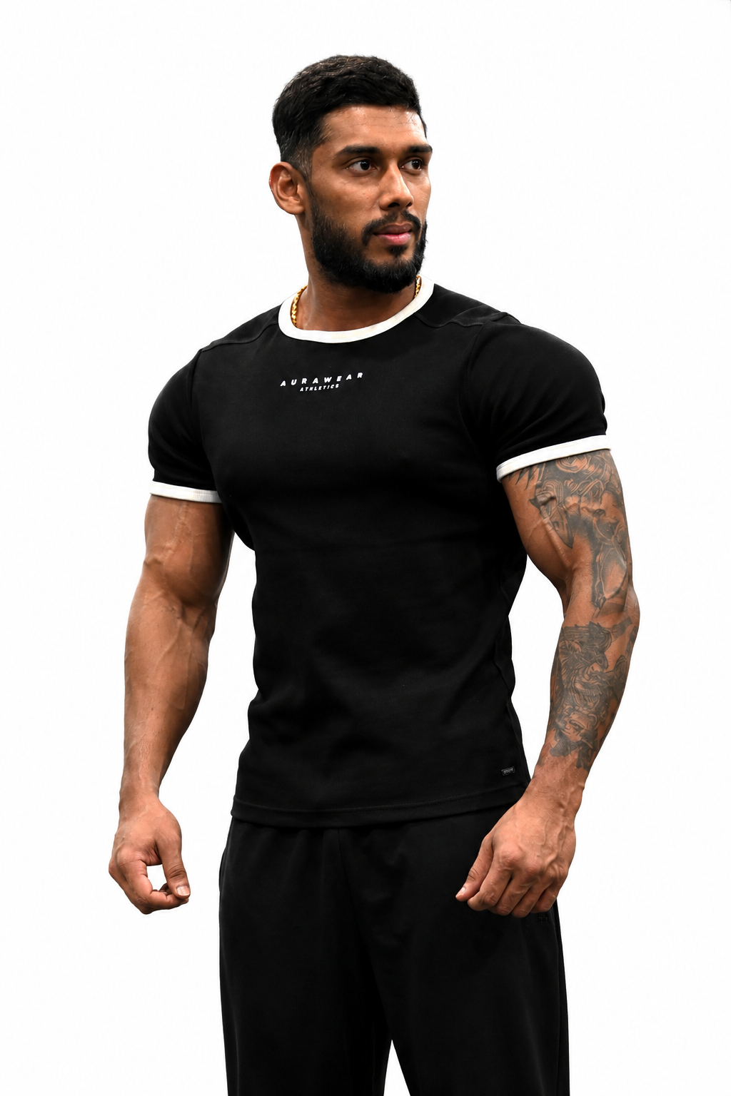 1009 - Aura Athletic Tee - Jet Black