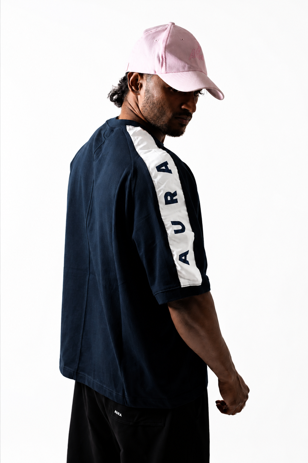 1001 -Aura Boxy Raglan Tee- DEEP NAVY