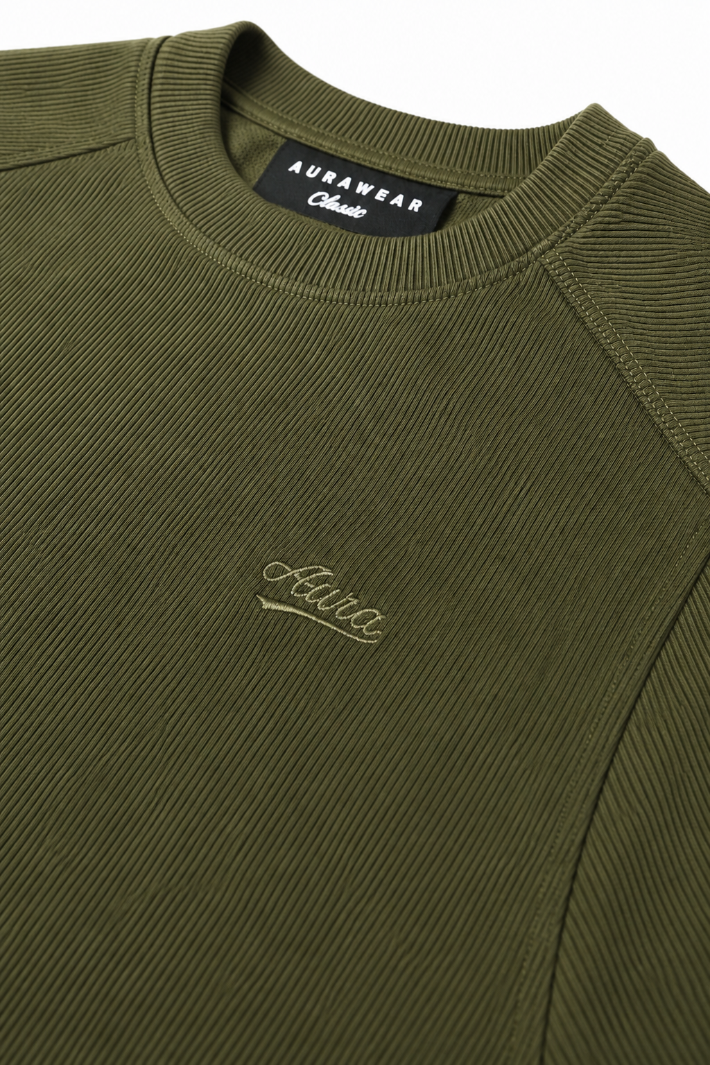 1008 - Aura Fitted Tee- Olive