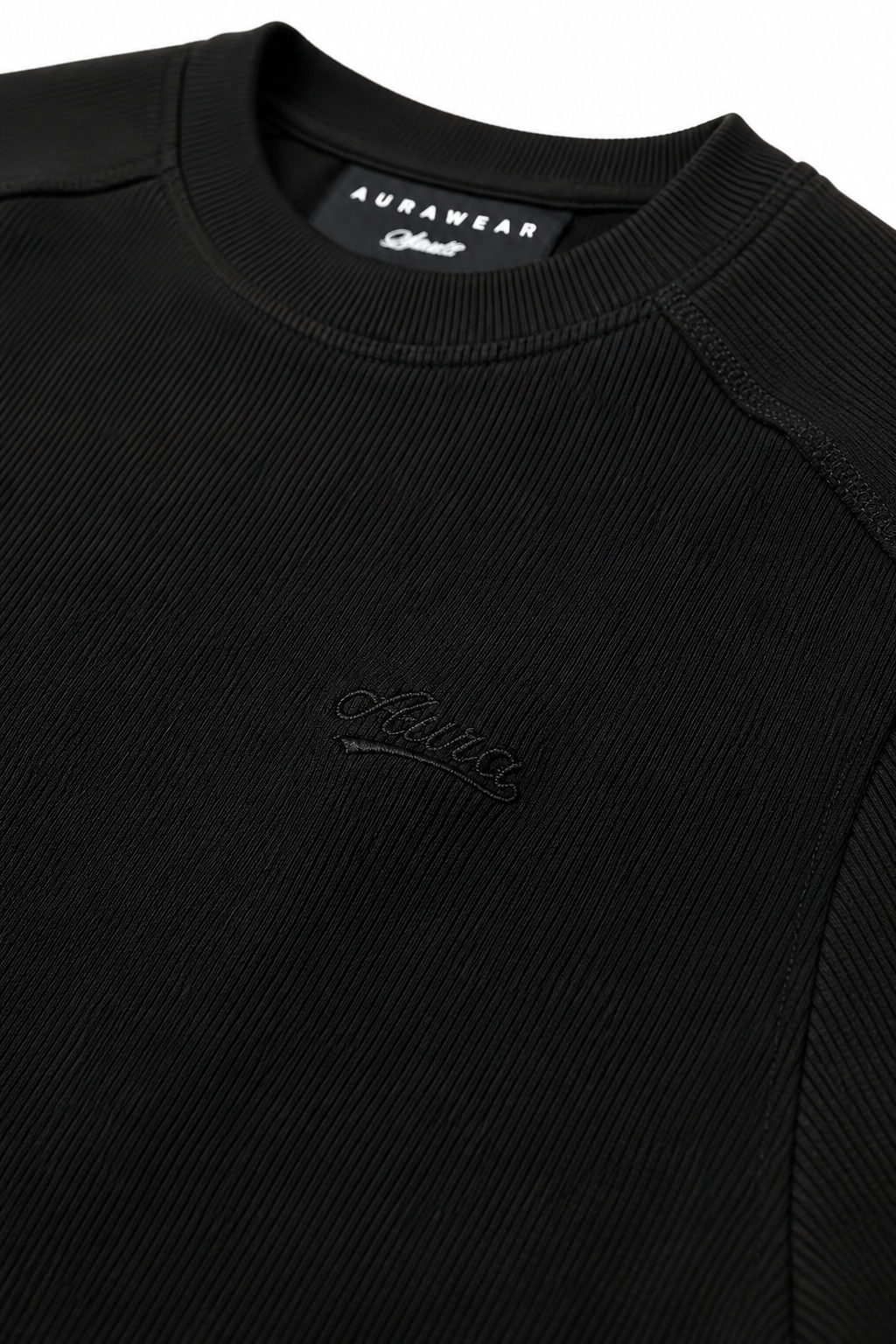 1008 - Aura Fitted Tee- Jet Black
