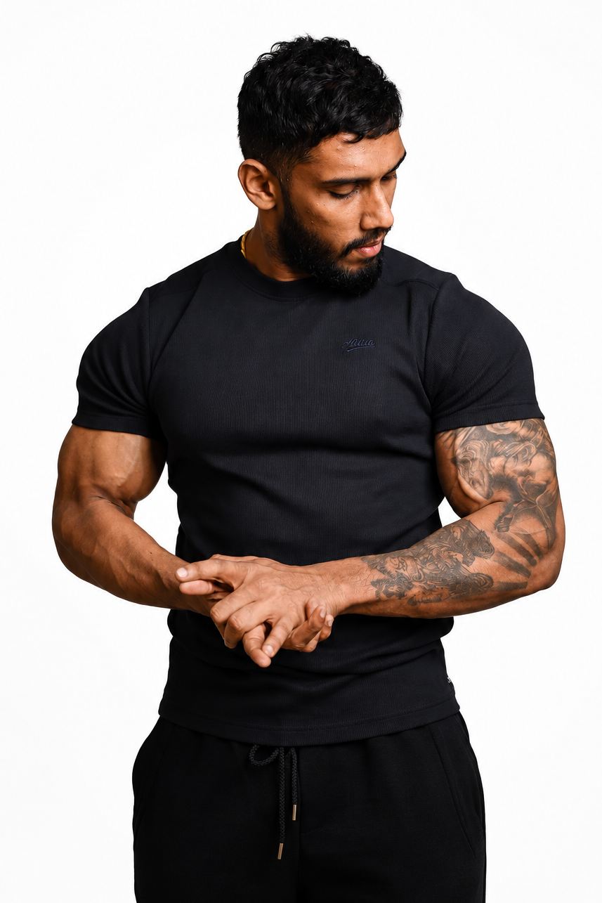 1008 - Aura Fitted Tee- Deep Navy
