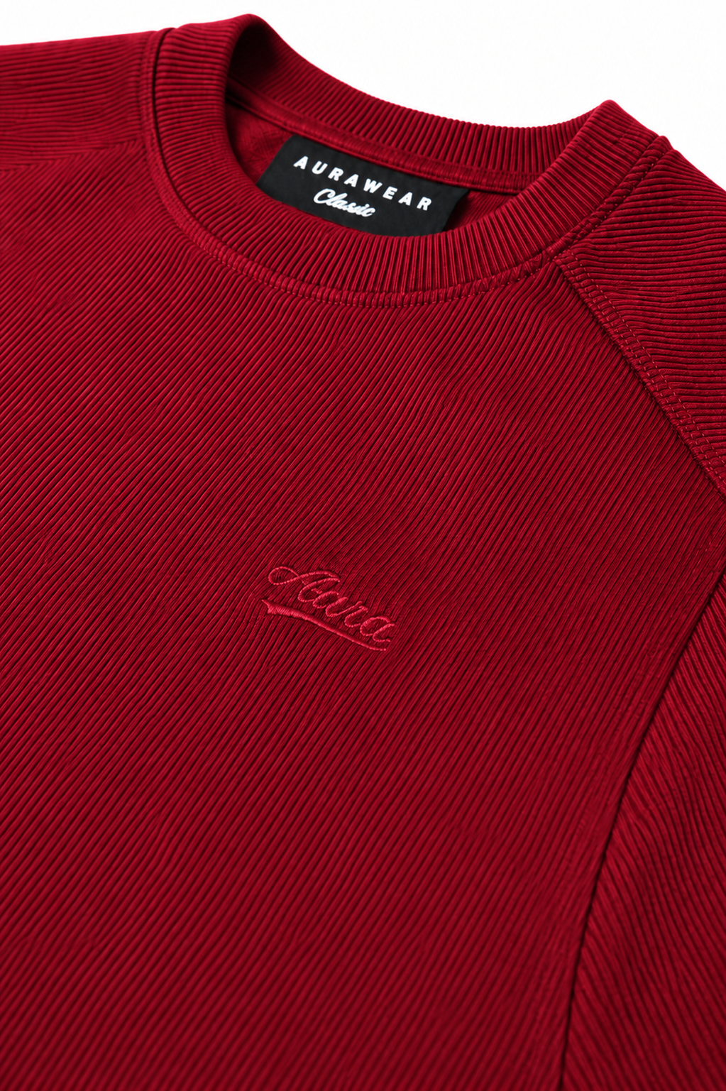 1008 - Aura Fitted Tee- Crimson Red