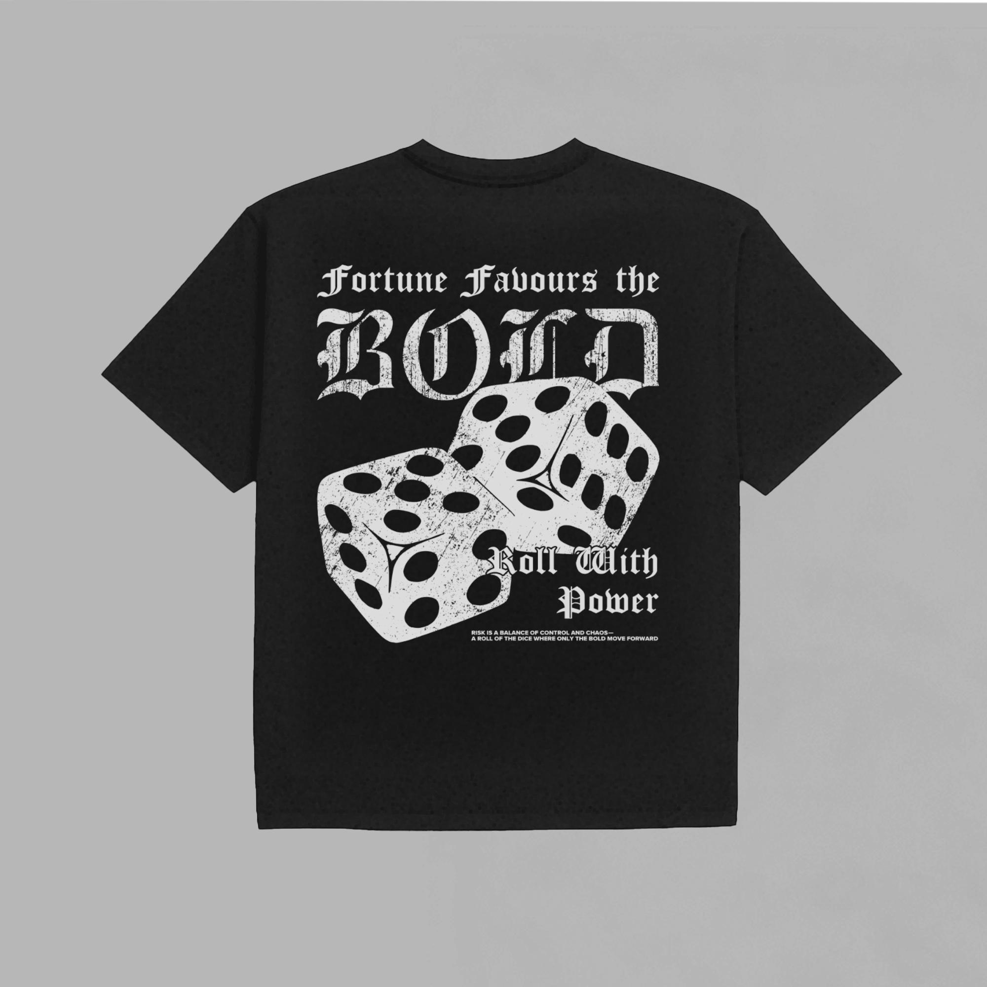 1006 - Fortune Favours The Bold Tee -Jet Black