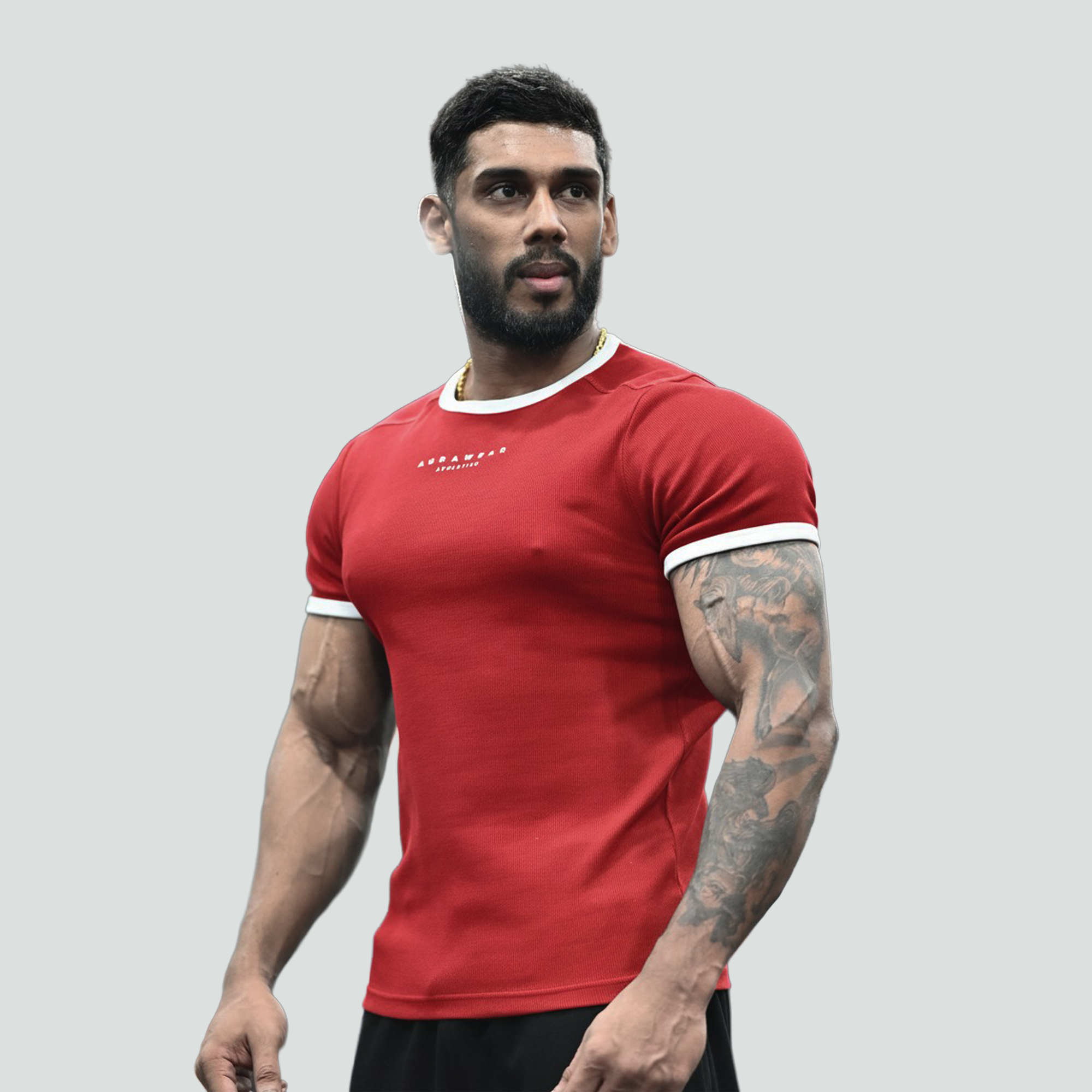 1009 - Aura Athletic Tee - Crimson Red