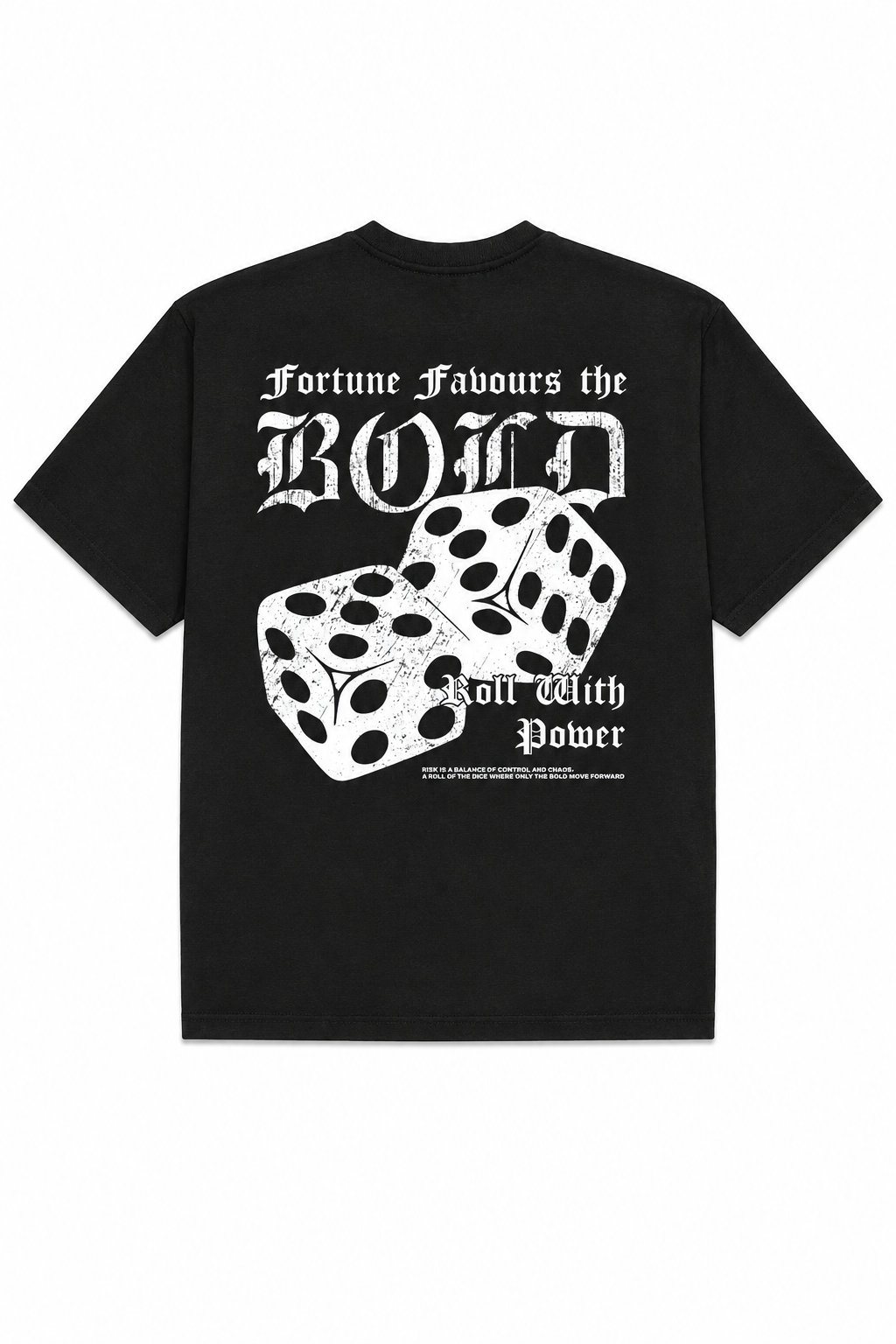 1006 - Fortune Favours The Bold Tee -Jet Black