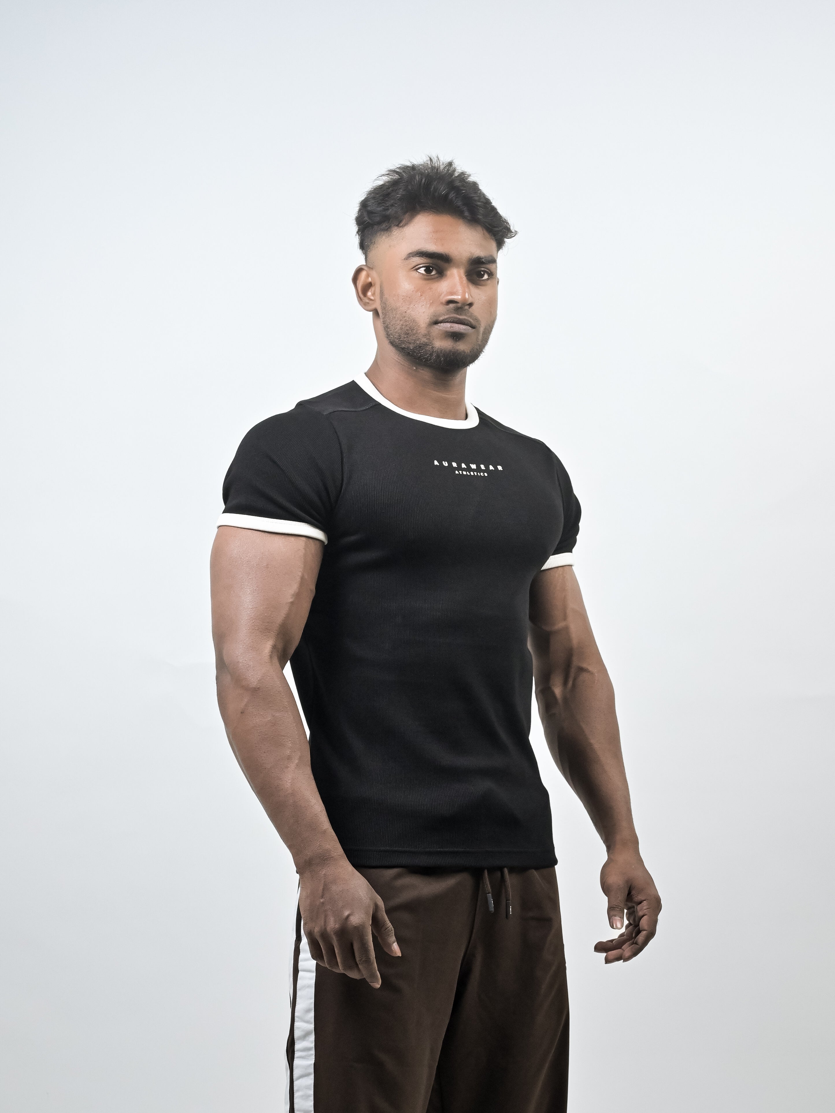 1009 - Aura Athletic Tee - Jet Black