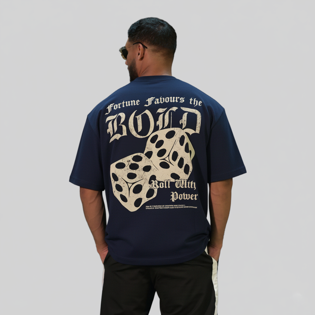 1006 - Fortune Favours The Bold Tee - Deep Navy