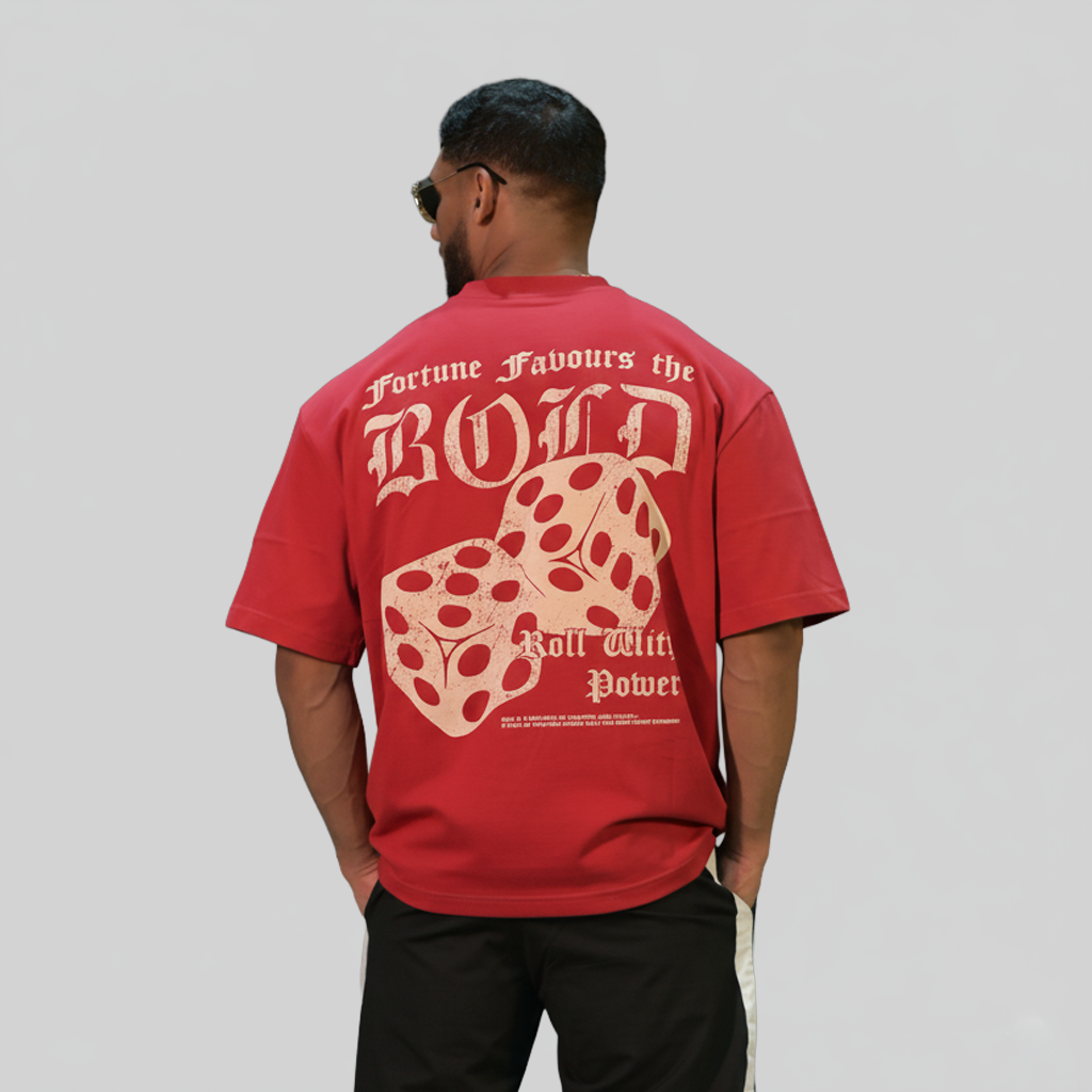 1006 - Fortune Favours The Bold Tee - RED