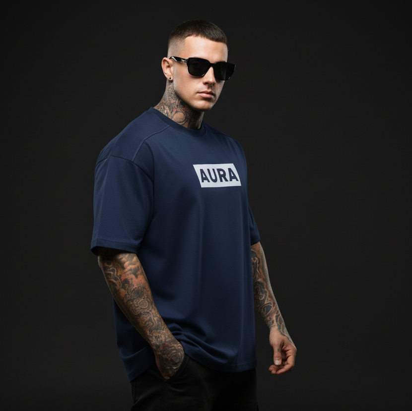 1002 - Aura Essential tee - Deep Navy
