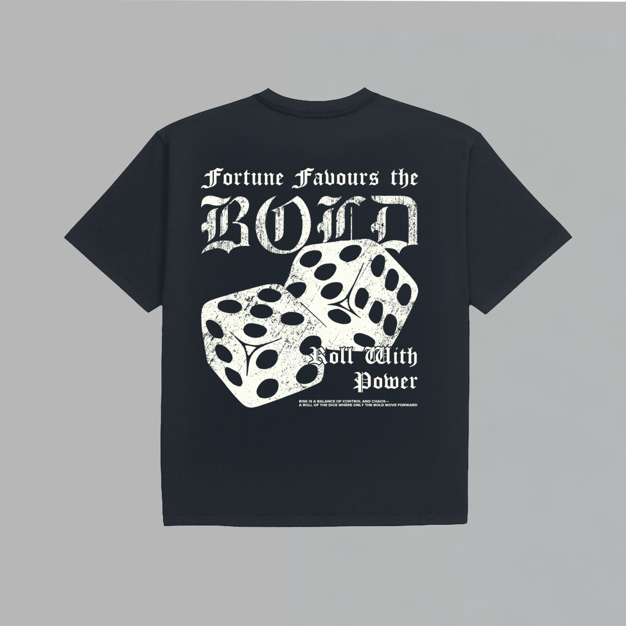 1006 - Fortune Favours The Bold Tee - Deep Navy