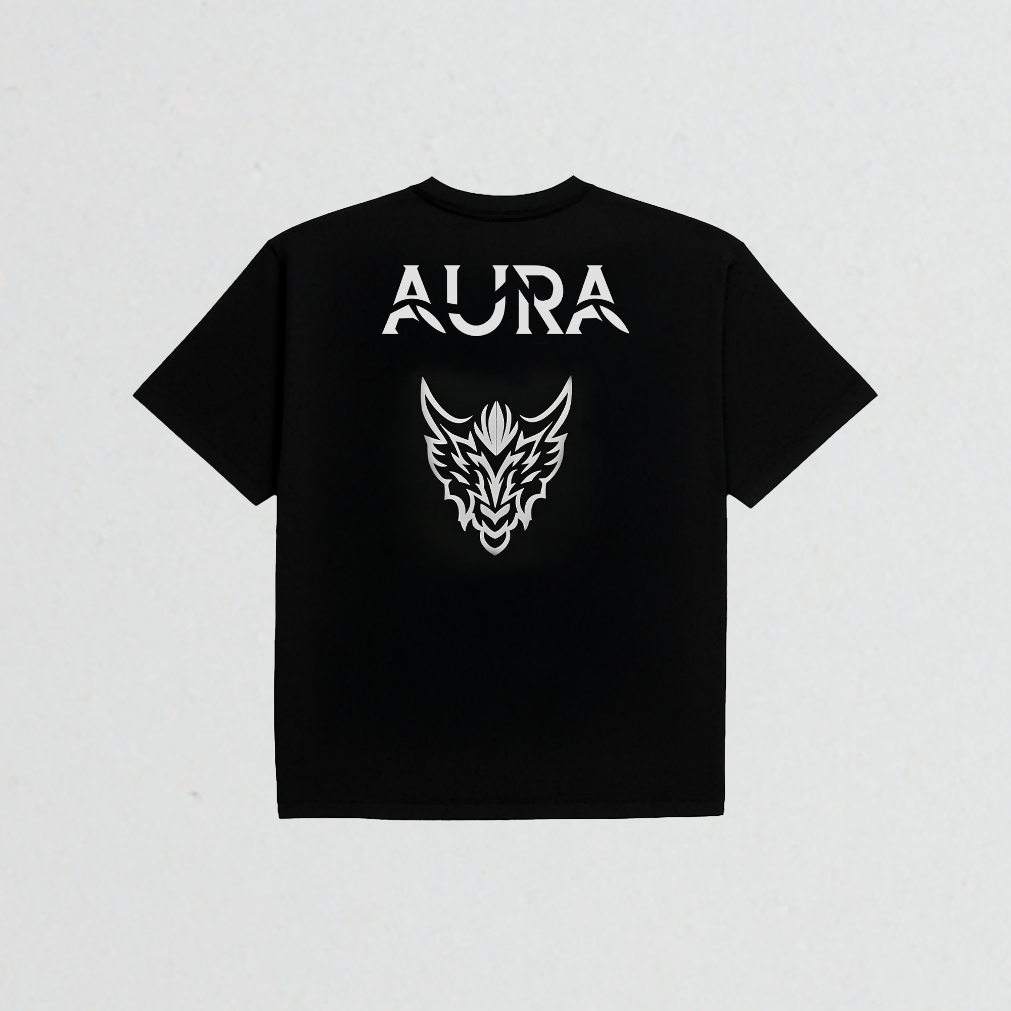 1012 - AURA DRAGON LOGO TEES -2pc PACK (BLACK+RED)