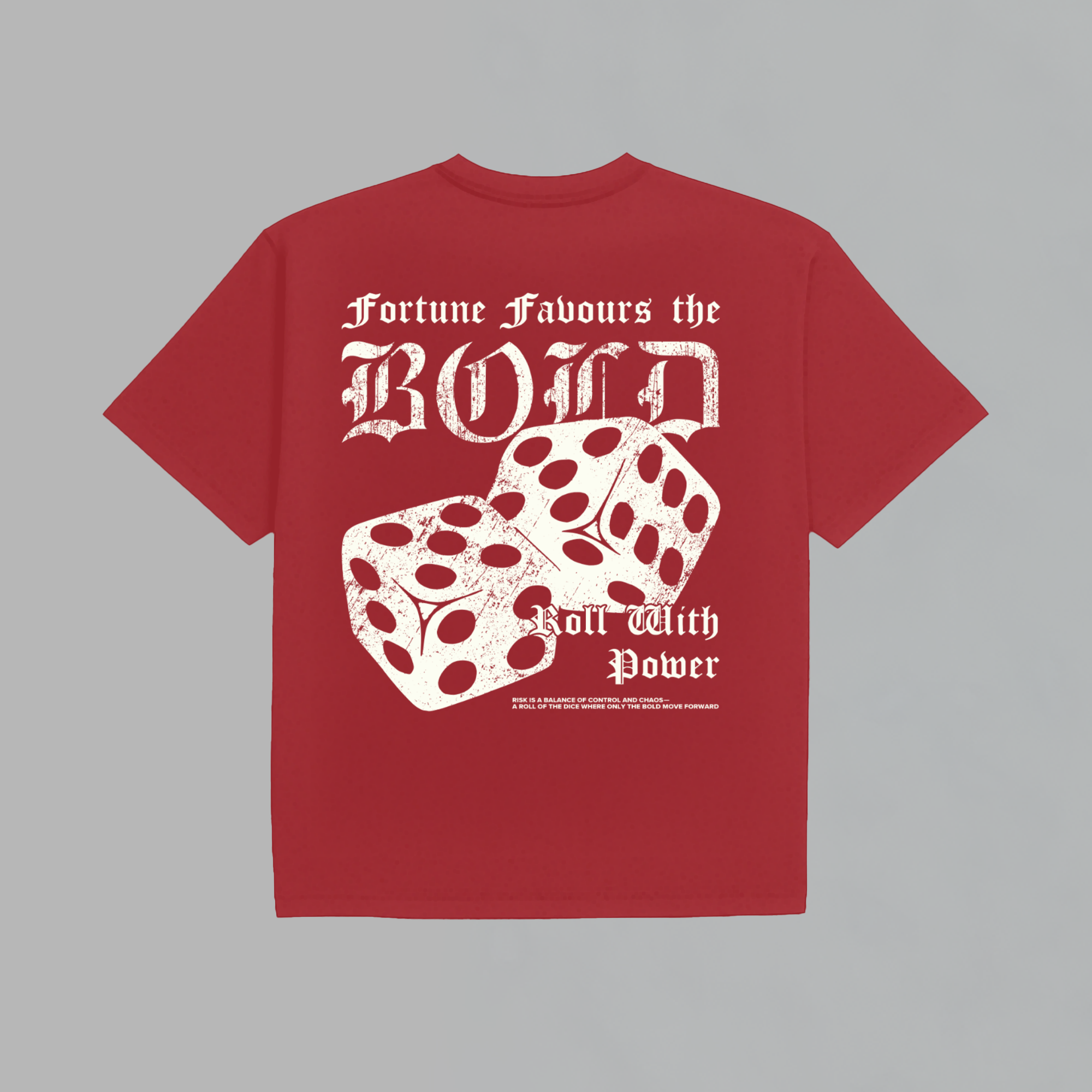 1006 - Fortune Favours The Bold Tee - RED