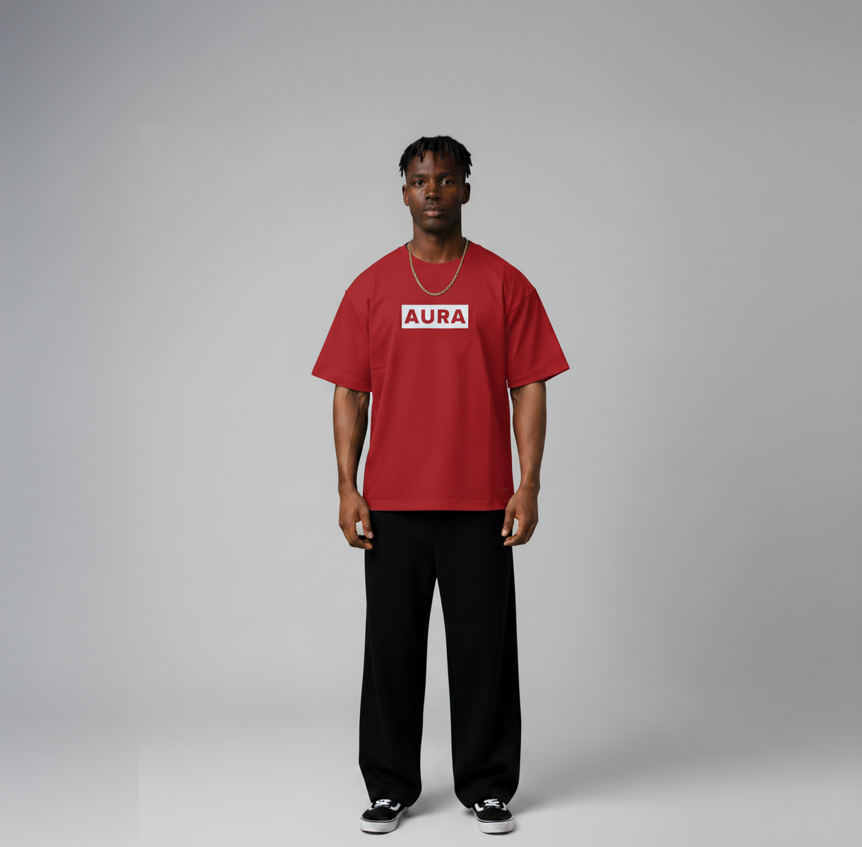 1002 -Aura Essential tee -Crimson Red