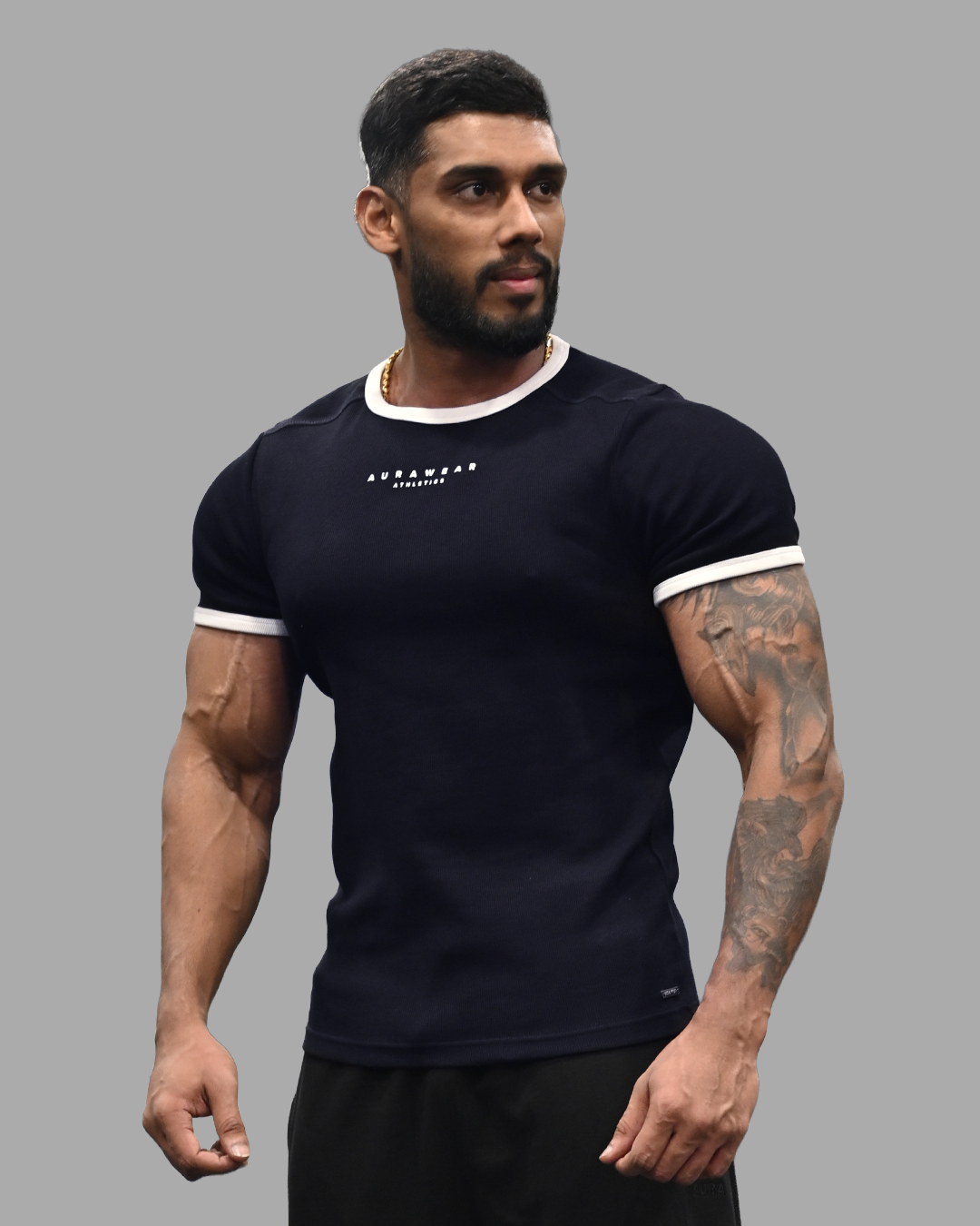 1009 - Aura Athletic Tee - Deep Navy
